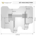 Station de jeux en bois séché lasuré MAXI SET SMILE FARM - FUNGOO