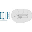 Station de jeux pour enfants en bois traité autoclave KIOSK - BLUE RABBIT