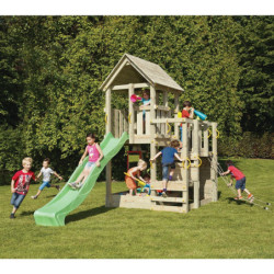 Station de jeux enfants en bois traité autoclave Penthouse BLUE RABBIT