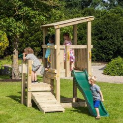 Station de jeux enfants en bois traité autoclave CASCADE - BLUE RABBIT