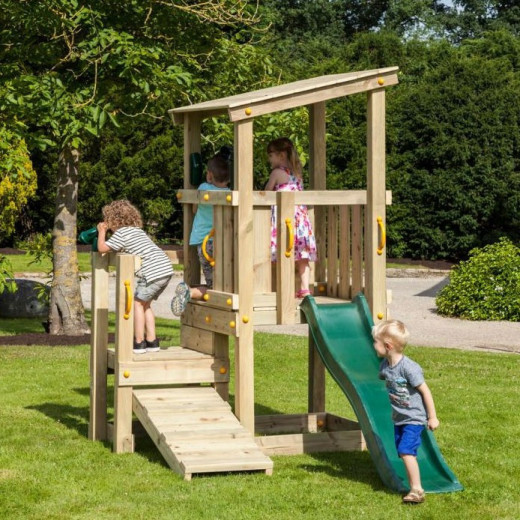 Station de jeux enfants en bois traité autoclave CASCADE - BLUE RABBIT