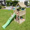 Station de jeux pour enfants en bois traité autoclave PAGODA - BLUE RABBIT