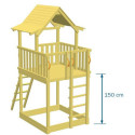 Station de jeux pour enfants en bois traité autoclave PAGODA - BLUE RABBIT