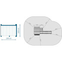 Station de jeux en bois traité autoclave Belvédère + Swing BLUE RABBIT