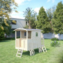 Roulotte pour enfants en bois sur pilotis CARRY 155x265x200cm - SOULET