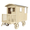 Roulotte pour enfants en bois sur pilotis CARRY 155x265x200cm - SOULET