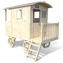 Roulotte pour enfants en bois sur pilotis CARRY 155x265x200cm - SOULET