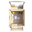 Roulotte pour enfants en bois sur pilotis CARRY 155x265x200cm - SOULET