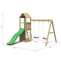 Aire de jeux en bois FLAPPI de Fungoo, ludique et bien pensée 