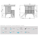 Cabane pour enfants en bois sur pilotis MODERN 3,24m² - SOLID