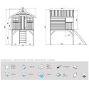 Cabane enfants en bois sur pilotis TRADITIONAL 3,42m² - SOLID