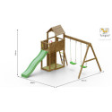 Air de jeux en bois avec balançoire double BOOMER 3 -  FUNGO 