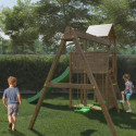 Air de jeux en bois avec balançoire double BOOMER 3 -  FUNGO 