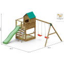 Air de jeux en bois avec double balançoire JARCAS - FUNGO 