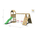 Air de jeux en bois avec double balançoire FLEPPI - FUNGO 
