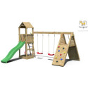 Air de jeux en bois avec double balançoire FLEPPI - FUNGO 