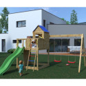 Air de jeux en bois avec double balançoire TREEHOUSE - FUNGO 