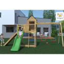 Air de jeux en bois avec double balançoire TREEHOUSE - FUNGO 