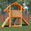Aire de jeux en bois avec murs d'escalade Buffalo - FUNGOO