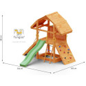 Aire de jeux en bois avec murs d'escalade Buffalo - FUNGOO