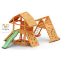 Aire de jeux en bois avec 2 murs d'escalade Buffalo - FUNGOO