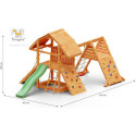 Aire de jeux en bois avec 2 murs d'escalade Buffalo - FUNGOO