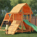 Aire de jeux en bois avec 2 murs d'escalade Buffalo - FUNGOO