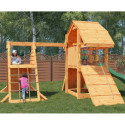 Aire de jeux en bois avec 2 murs d'escalade Buffalo - FUNGOO