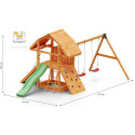 Aire de jeux en bois avec balançoire double Buffalo - FUNGOO