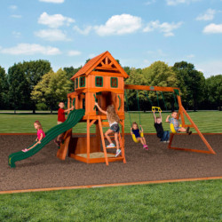Aire de jeux Atlantic en bois imputrescible – Backyard Discovery