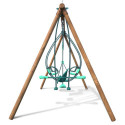 Portique de jeux Suzanne 377x189x222cm en bois autoclave - SOULET
