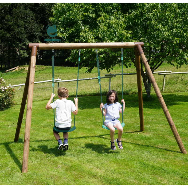 Portique de jeux en bois autoclave Alizée 265x166x195cm – SOULET