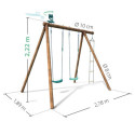 Portique de jeux Arthur 278x189x222cm en bois autoclave - SOULET