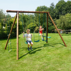 Portique de jeux Gabin 318x189x222cm en bois autoclave - SOULET