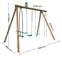 Portique de jeux Gabin 318x189x222cm en bois autoclave - SOULET