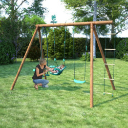 Portique de jeux Suzon 318x189x222cm en bois autoclave - SOULET