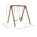 Portique de jeux en bois autoclave Ambre 210x207x224cm – SOULET