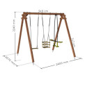 Portique de jeux en bois autoclave Pierre 240x207x224cm – SOULET
