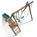 Station de jeux en bois autoclave Mûrier 243x283x195cm – SOULET