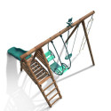 Station de jeux en bois autoclave Lavande 343x354x222cm – SOULET