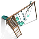 Station de jeux en bois autoclave Narcisse 344x354x222cm – SOULET
