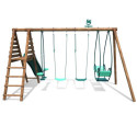 Station de jeux en bois autoclave Jacinthe 394x354x222cm – SOULET