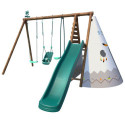 Station de jeux en bois autoclave Camélia 426x354x222cm – SOULET
