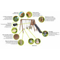 Station de jeux en bois autoclave Trefle 291x351x224cm – SOULET