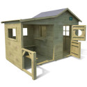 Cabane de jeux en bois traité avec préau Hacienda 256x191x180cm SOULET