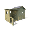 Cabane de jeux en bois traité avec préau Hacienda 256x191x180cm SOULET