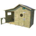 Cabane de jeux en bois traité avec préau Hacienda 256x191x180cm SOULET