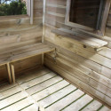 Cabane de jeux en bois traité avec préau Hacienda 256x191x180cm SOULET