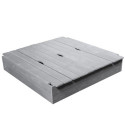 Bac à sable en bois percé pour enfants avec bancs 118x118x22cm SOULET
