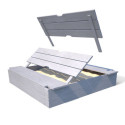 Bac à sable en bois percé pour enfants avec bancs 118x118x22cm SOULET